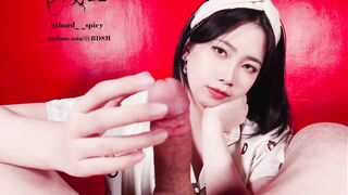 【安女王】测试用指甲刺激龟头，会不会射精，指甲插马眼，第一人称视角撸管