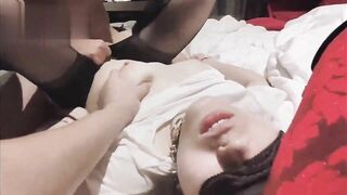 【绿帽淫妻】对白精彩！黑丝长腿舞蹈教室女友献给单男，捆绑深喉调教，玩具虐阴喷水，粗暴后入操哭