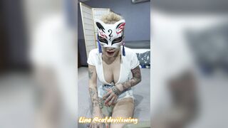 花臂花腿纹身脐钉乳钉鼻钉骚浪婊「Catdevilswing」OF百合人妖肛交媚黑群交露脸私拍0