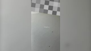 抄底淡蓝色衣服的丸子头舞蹈生，只拍到了学妹嫩得出水的菊花