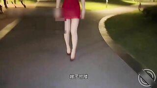 【奶气原创104】和嫂子公园露出被碰到的外卖员狂操内射