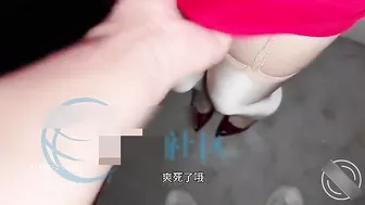 【奶气原创104】和嫂子公园露出被碰到的外卖员狂操内射