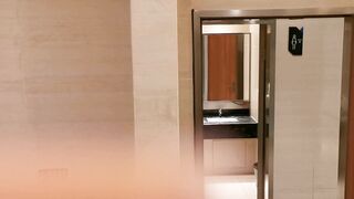厕拍大神手持闯拍 酒店大堂女厕偷拍几个颜值美女尿尿