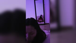 【无水印原档泄密】大一新生跟异地男友周末开房露脸性爱，沉浸式欣赏骚女吃鸡服务，最后还被无套内射了2