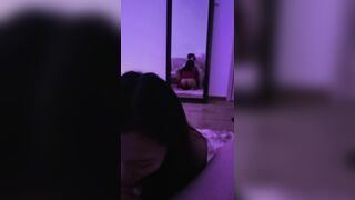 【无水印原档泄密】大一新生跟异地男友周末开房露脸性爱，沉浸式欣赏骚女吃鸡服务，最后还被无套内射了2