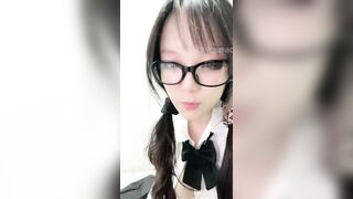 ♦️新人眼镜校花 十个眼镜九个骚 闷骚型丝袜大长腿舌钉口爆啪啪