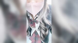 核弹！巨乳学生~20小时~【喵喵酱哦】滴蜡~炮机~丝袜~道具1