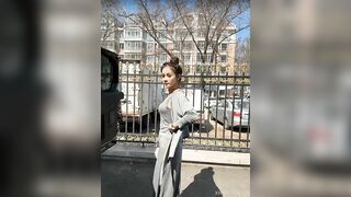 骚逼御姐【BBA】开着捷途旅行者玩户外露出，绿茶脸，奶子圆，卖逼赚钱换奔驰大G3