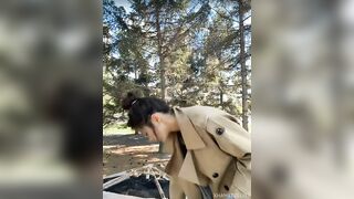 骚逼御姐【BBA】开着捷途旅行者玩户外露出，绿茶脸，奶子圆，卖逼赚钱换奔驰大G5